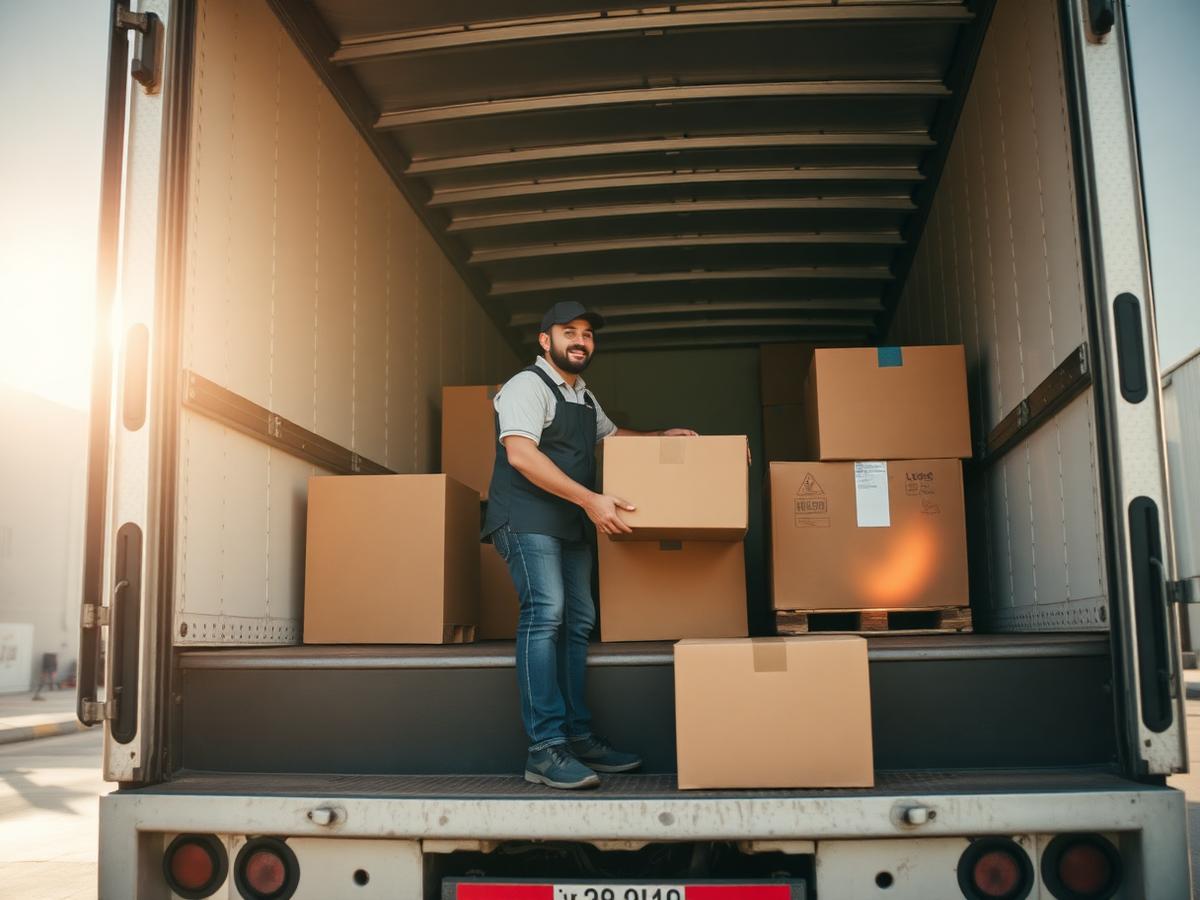 Nell Trucking team loading boxes